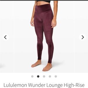 Velvet lululemon leggings
